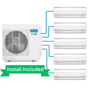 Zero 5 Zone Ductless Heat Pump System