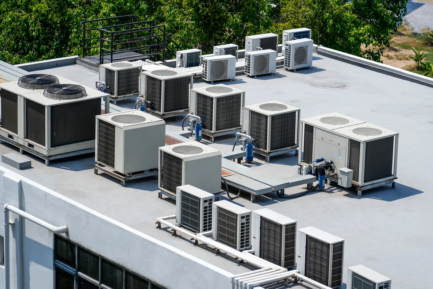 Jimmy HVAC Packaged Commercial Rooftop Installation Crew