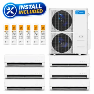 Zero 53000 BTU 6-zone ductless heat pump