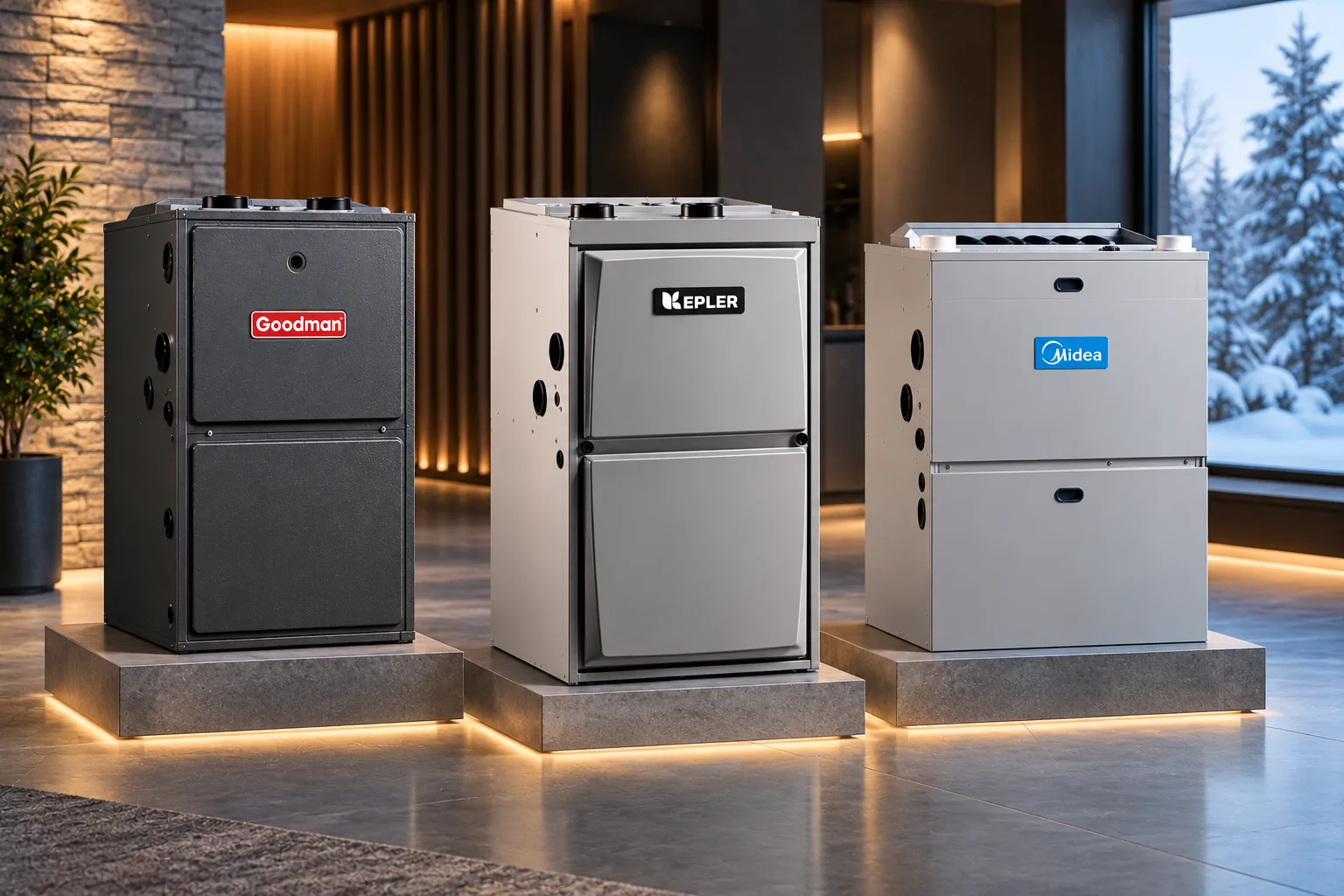 High-efficiency furnace systems from Kepler, Goodman and Midea