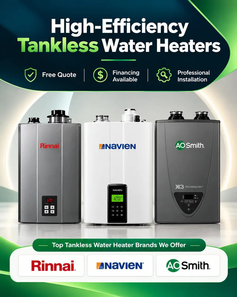 High-efficiency tankless water heaters