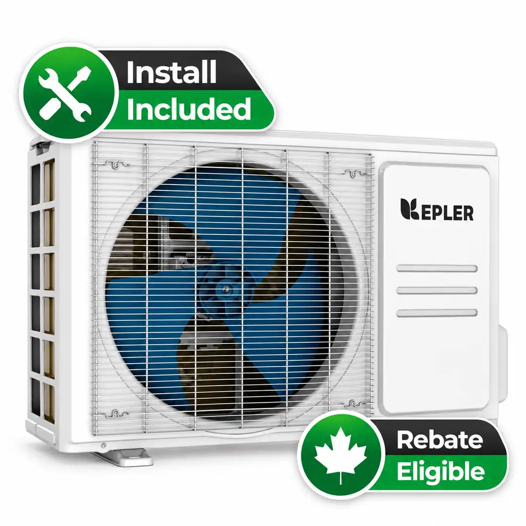 Kepler LUXE heat pump with installation included and rebate eligible